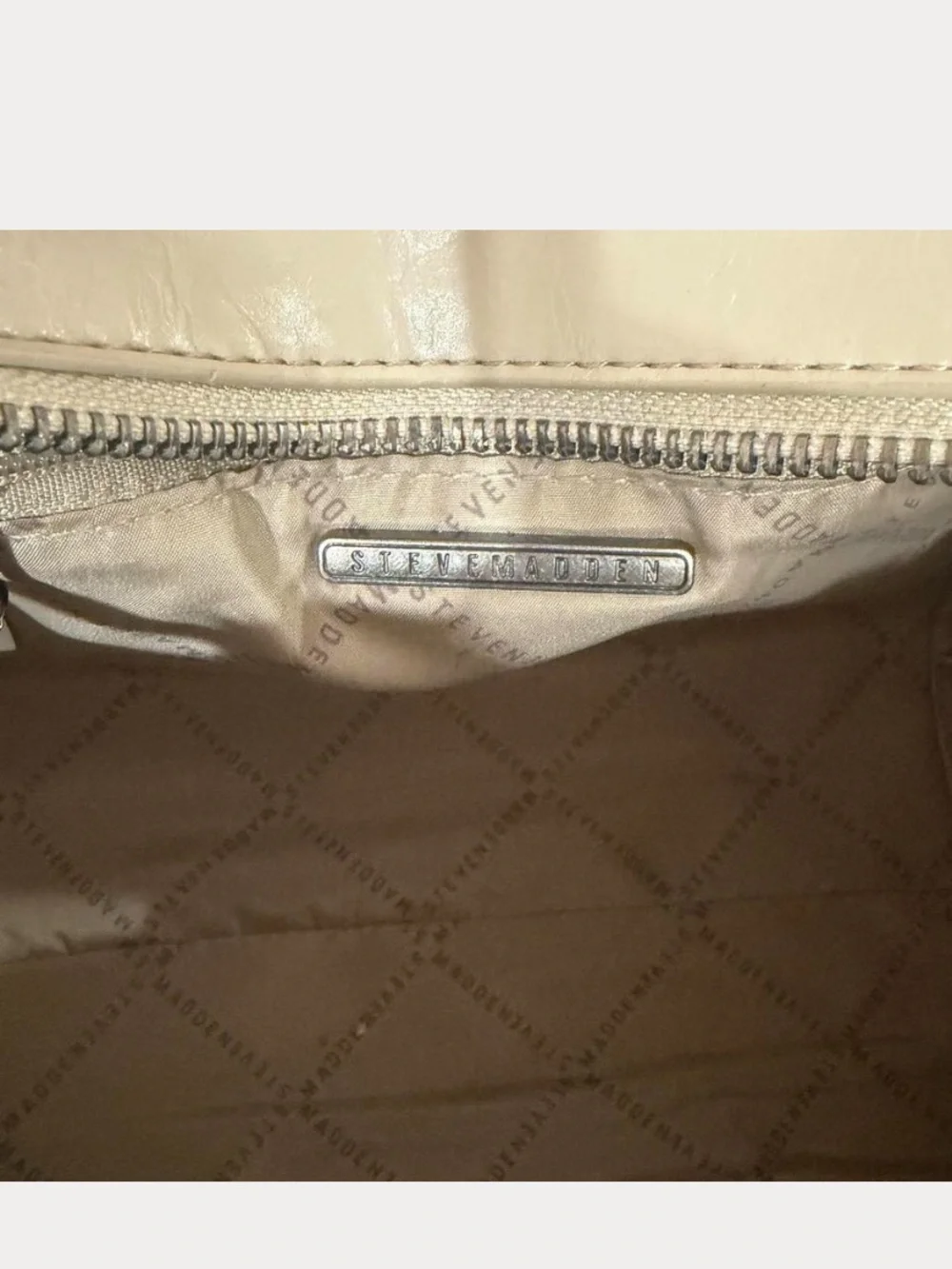 Steve Madden Cream Studded Crossbody or Shoulder Bag